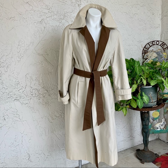 VTG 2in1 Reversible Belted Trench Coat-AQUA 5. Made in England. - Picture 3 of 13